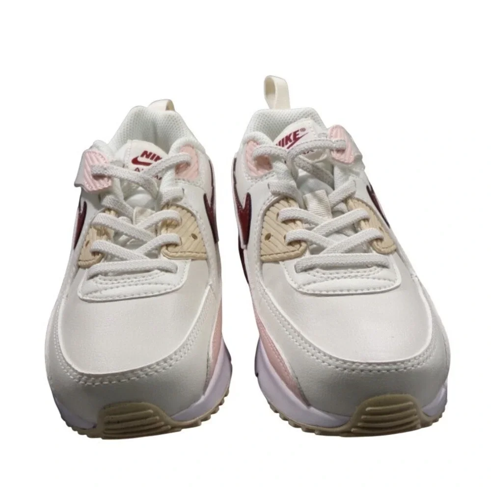 Nike Air‎ Max 90 Girls Phantom/Echo Pink/Sail/Dark Team Red Size 1.5